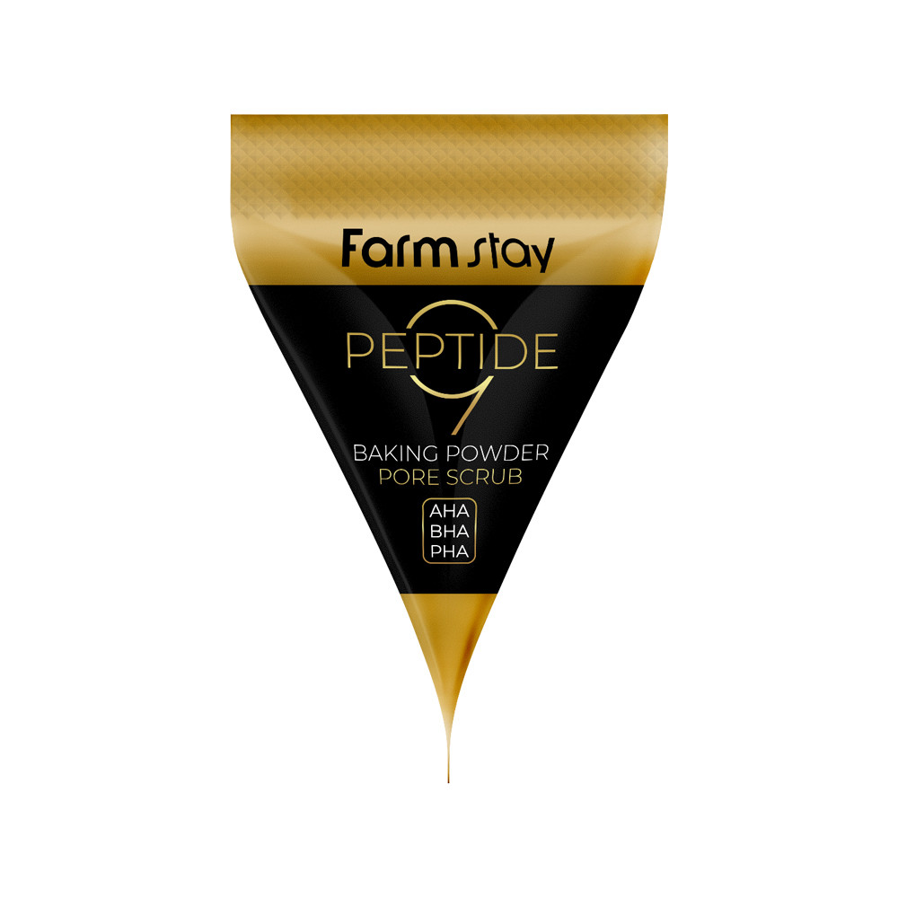 Скраб для лица с кислотами и пептидами Peptide 9 Baking Powder Pore Scrub FarmStay, 7 мл