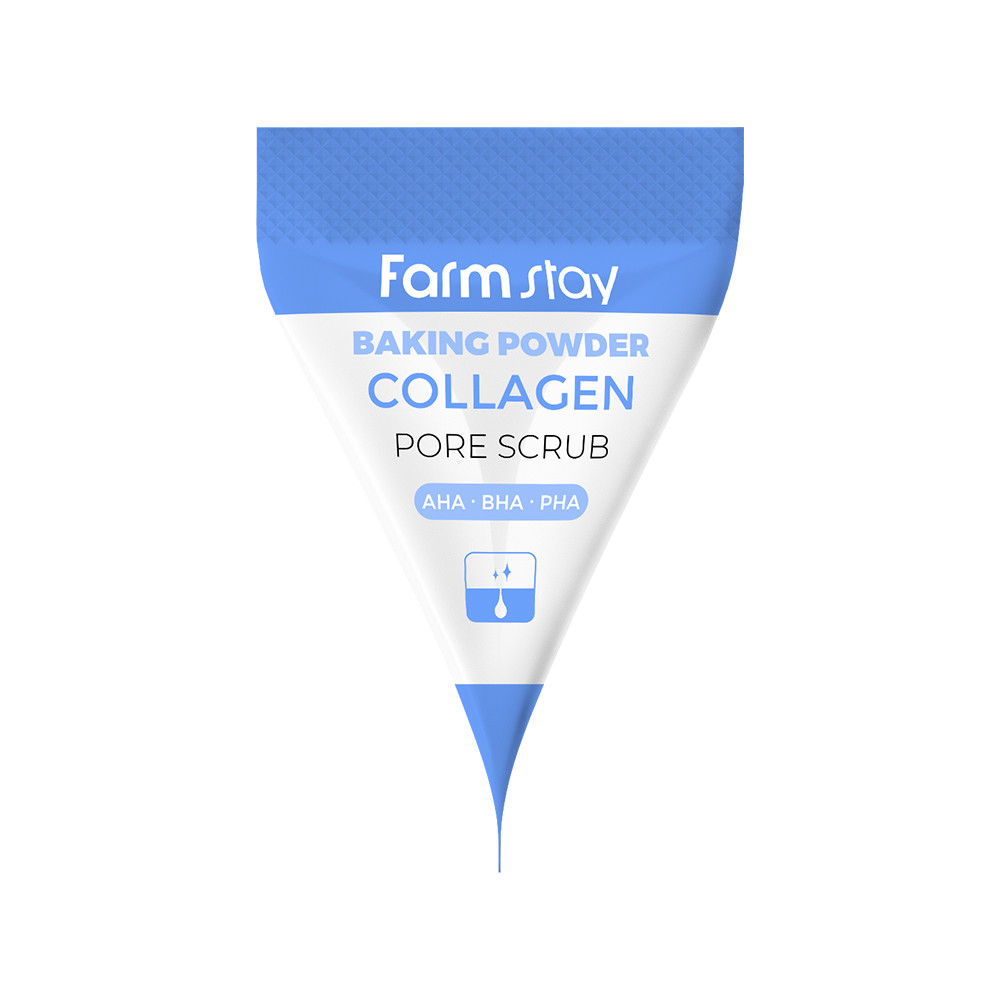 Скраб для обличчя з колагеном та содою Collagen Baking Powder Pore Scrub FarmStay, 7 мл