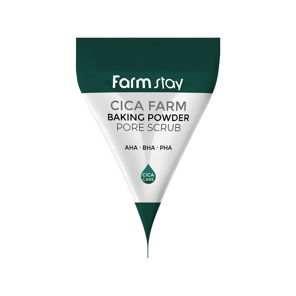 Скраб для обличчя з центелою та кислотами Cica Farm Baking Powder Pore Scrub FarmStay, 7 мл