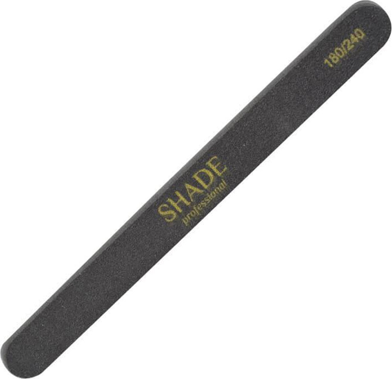 Пилка прямая для ногтей черная тонкая Shade, 180/240