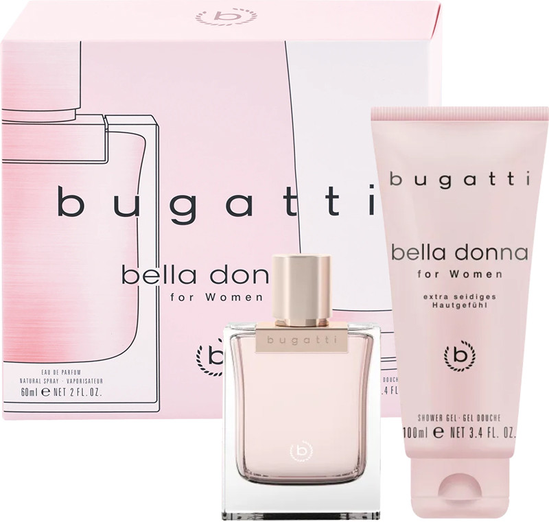 Парфюмерный набор для женщин Bugatti (парфюмированная вода для женщин Bella Donna 60 мл + лос./тела 100 мл) 
