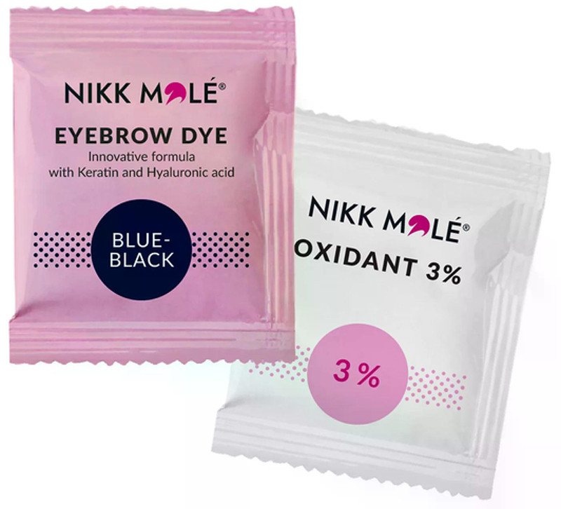 Фарба для брів і вій Blue-Black Nikk Mole, 5 гр