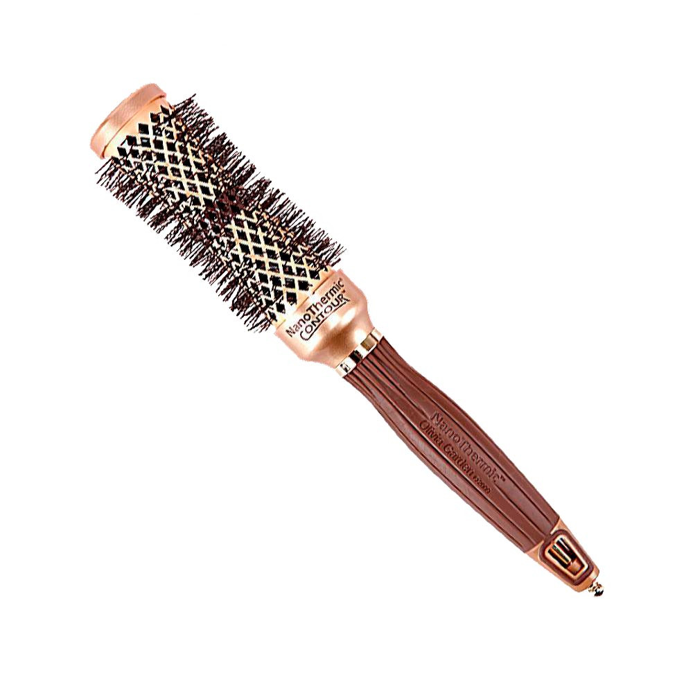 Брашинг для волос Nano Thermic ceramic + ion Thermic Contour Thermal Olivia Garden, 32 мм