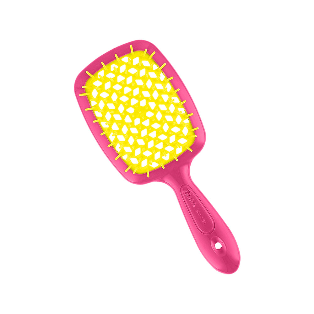 Щетка SUPERBRUSH розовый неон жёлтая ТМ Janeke