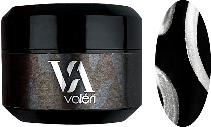 Гель-фарба Silver Metal Gel Valeri, 5мл