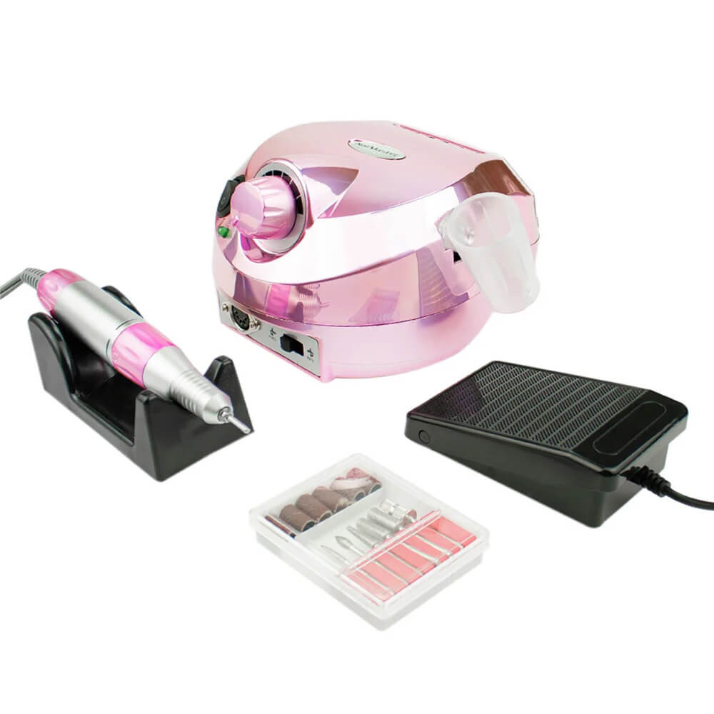 Фрезер для манікюру ZS-601 45000 об/хв. 65W Nail Drill, дзеркально-рожевий  Фото 2 