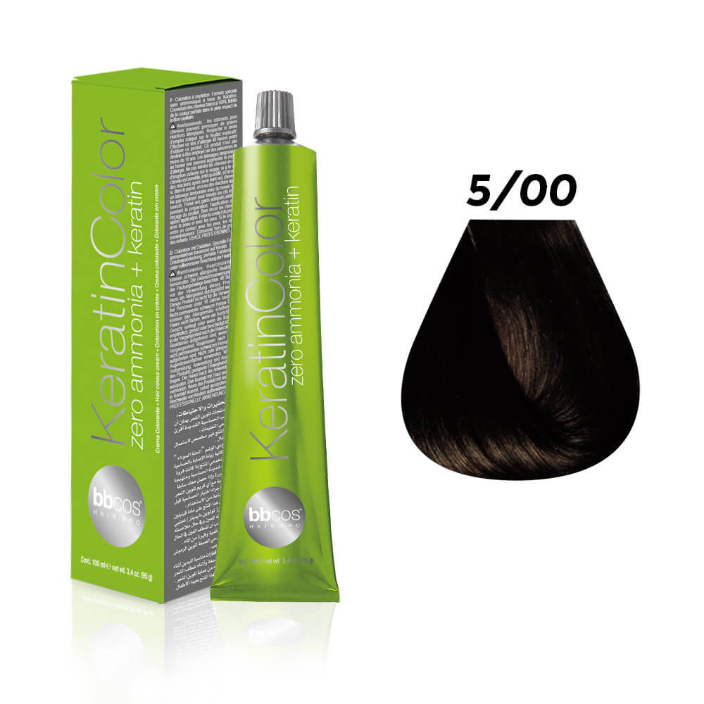 Краска для волос 5.0 каштановый светлый интенсивный Keratin Color