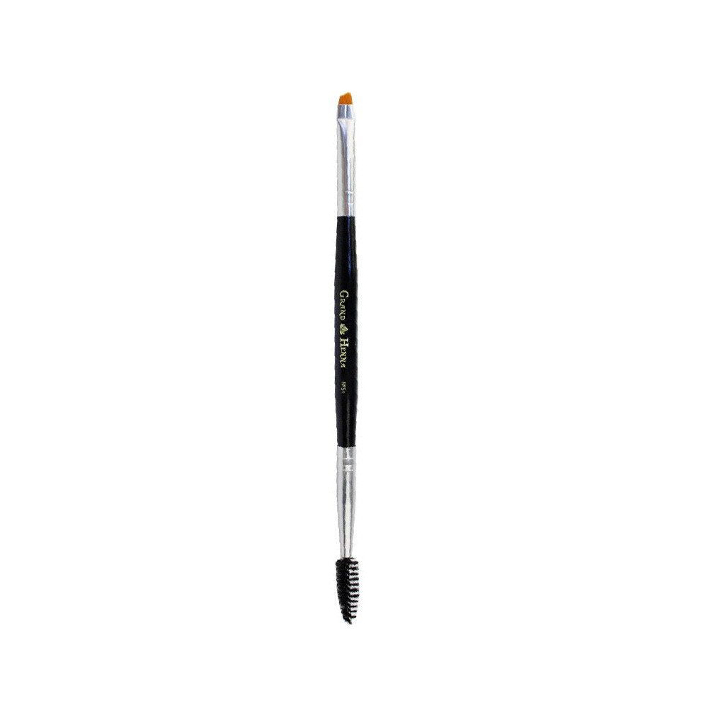 Кисть скошенная 2 в 1 с щёточкой BROW EXPERT №5+ GRAND HENNA