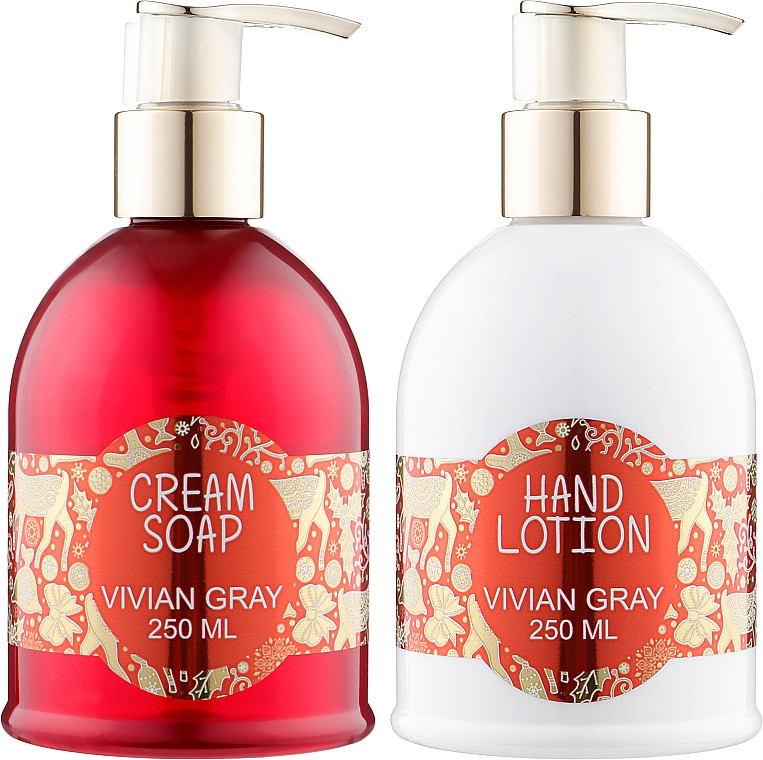 Набір Мило рідке і Лосьйон для рук Vanille & Jasmin Red Chistmas Vivian Gray, 2х250 мл 