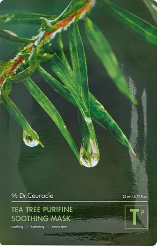 Заспокійлива маска з екстрактом чайного дерева Dr. Ceuracle TEA TREE PURIFINE SOOTHING MASK, 23 мл