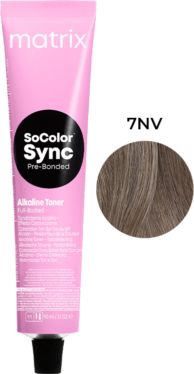Краска для волос PRE Bonded Color Sync 7NV Matrix, 90 мл 