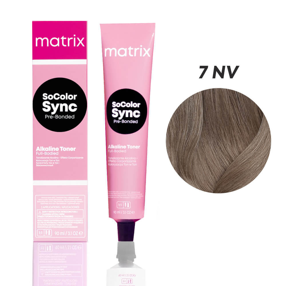 Краска для волос PRE Bonded Color Sync 7NV Matrix, 90 мл  Фото 2 