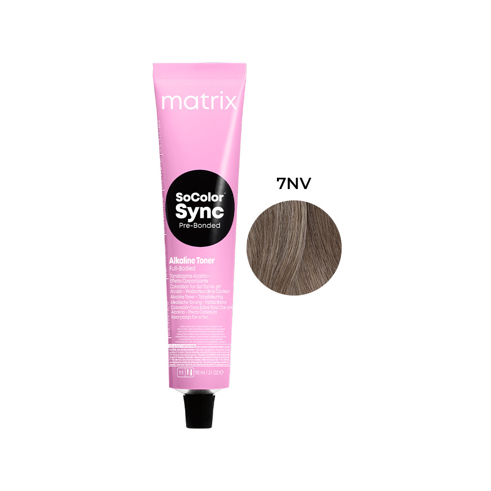 Краска для волос PRE Bonded Color Sync 7NV Matrix, 90 мл  Фото 3 