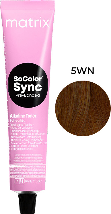 Краска для волос PRE Bonded Color Sync 5WN Matrix, 90 мл