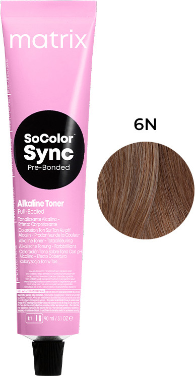 Фарба для волосся PRE Bonded Color Sync 6N Matrix, 90 мл