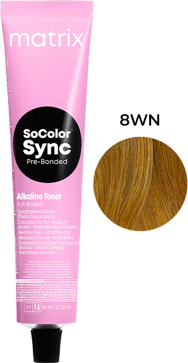 Фарба для волосся PRE Bonded Color Sync 8WN Matrix, 90 мл