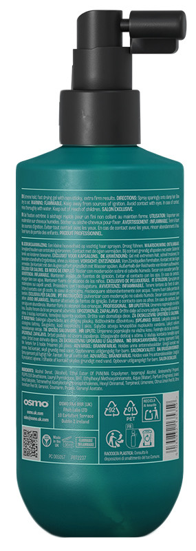 Спрей для укладки волос экстра сильной фиксации Extreme Gel NEW Osmo, 250 мл  Фото 2 