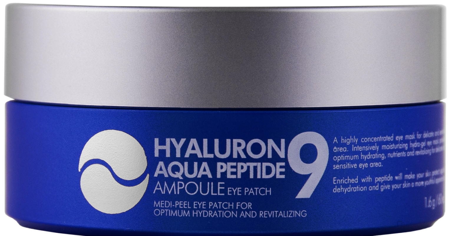 Патчі зволожувальні з пептидами Hyaluron Aqua Peptide 9 Ampoule Eye Patch Medi-Peel, 60 шт 