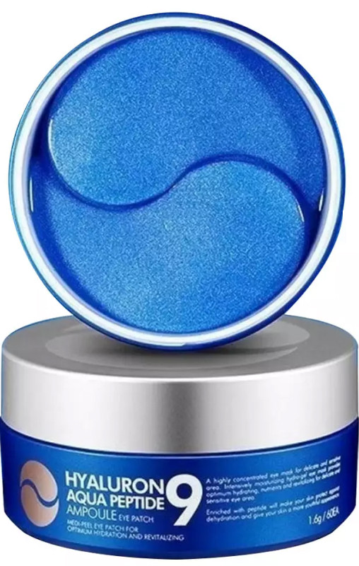 Патчи увлажняющие с пептидами Hyaluron Aqua Peptide 9 Ampoule Eye Patch Medi-Peel, 60 шт  Фото 2 