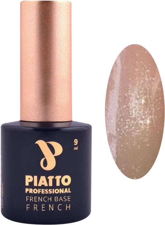 Основа френч каучукова із шиммером №6 Base Piatto, 9 мл