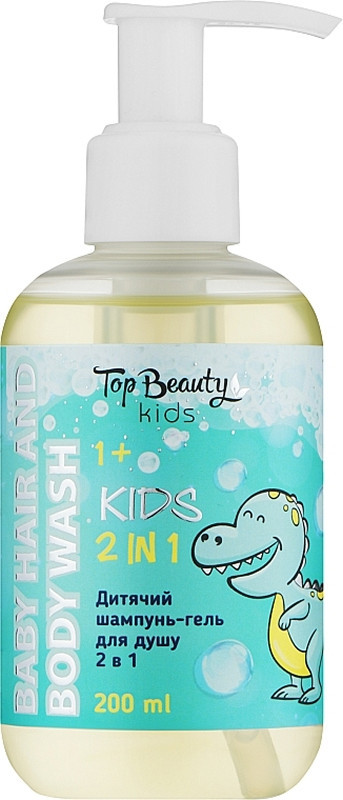 Шампунь-гель для душу 2 в 1 дитячий для хлопчиків вік 1+ Top Beauty, 200 мл
