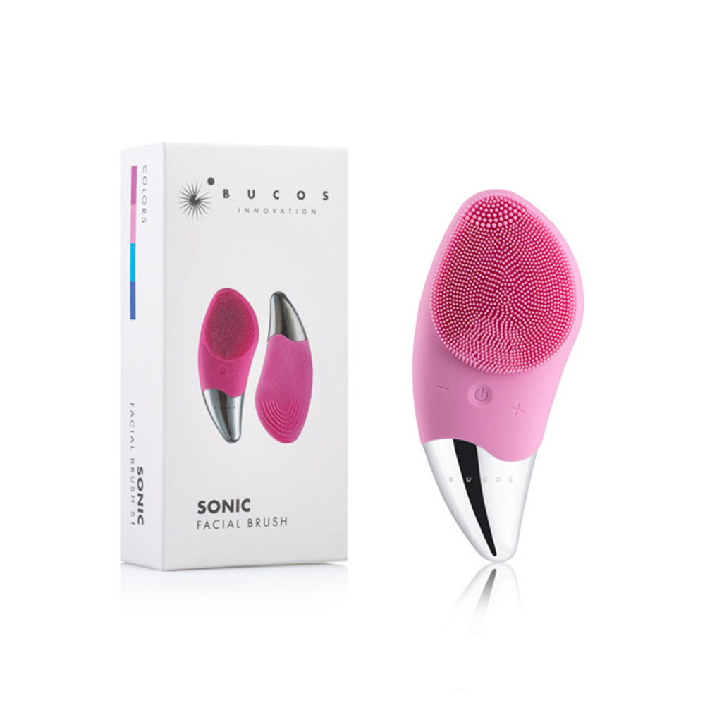 Очищаюча щітка для обличчя Sonic Facial Brush S1 (Пастельно-рожева) Bucos Фото 2