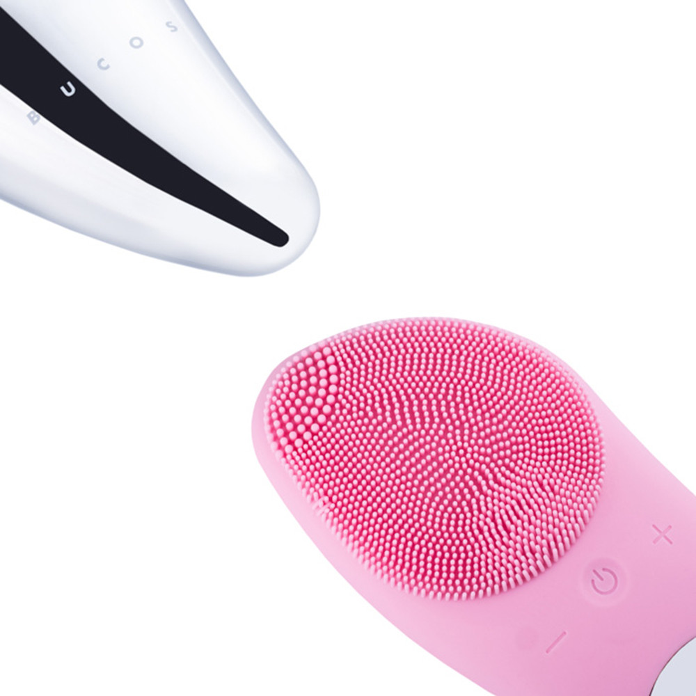 Очищаюча щітка для обличчя Sonic Facial Brush S1 (Пастельно-рожева) Bucos Фото 3