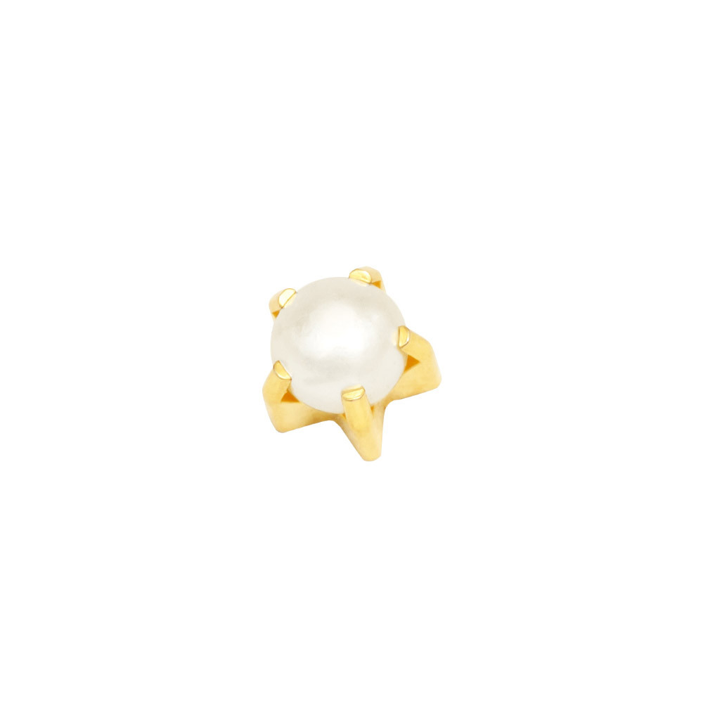 Сережки для вух перл карбован золото R 1301 Y Studex, 3 мм