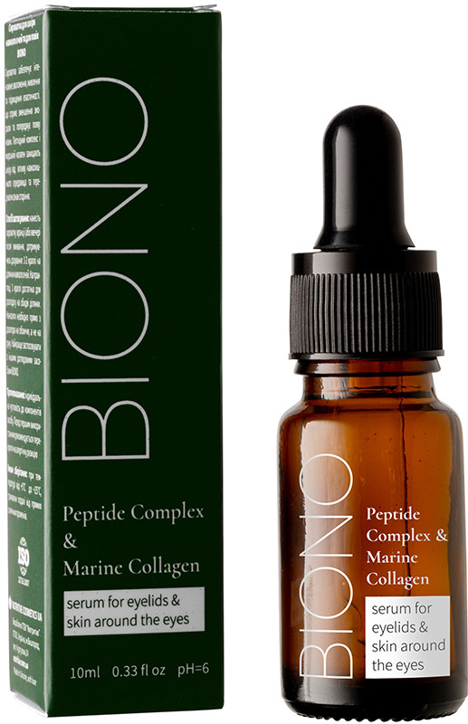 Сыворотка для кожи вокруг глаз и век "Peptide Complex & Marine Сollagen" Biono, 10 мл  Фото 2 