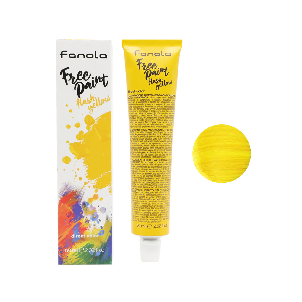Пигмент прямого действия вспышка желтого Free Paint, 60 мл 