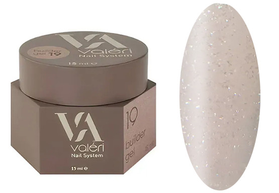 Гель для нарощування 19 Builder Gel VALERI, 15 мл