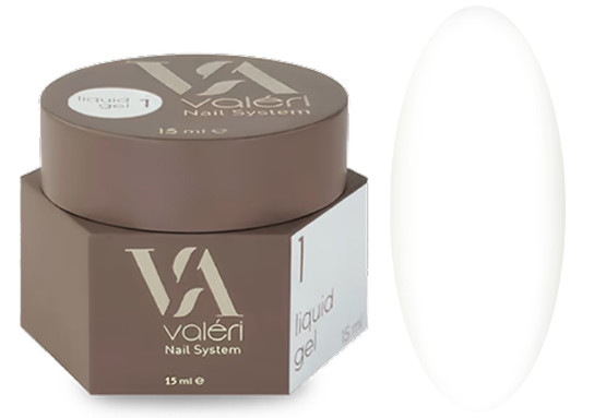 Рідкий гель для зміцнення нігтів 01 Liquid Gel VALERI, 15 мл