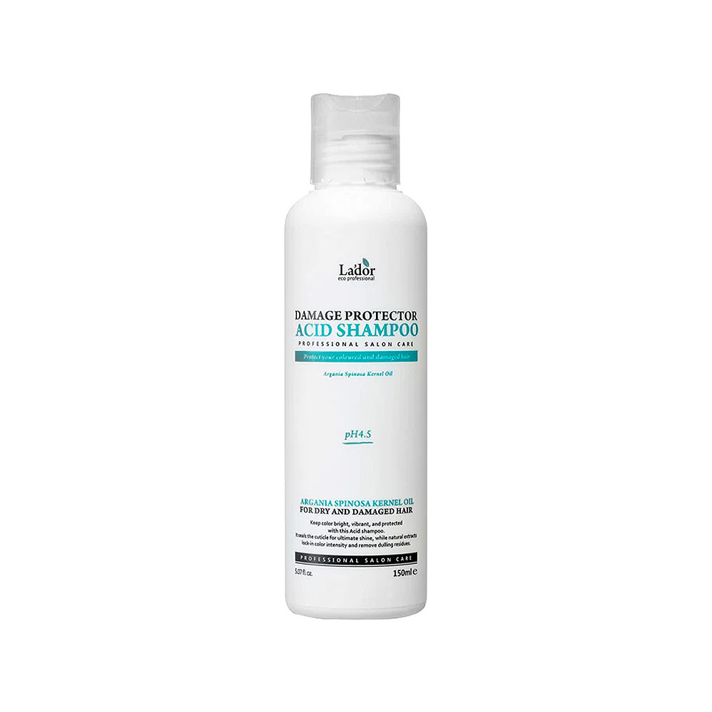 Шампунь Бесщелочной рН 4.5 для окрашеных волос Damaged Protector Acid Shampoo LA'DOR, 150 мл