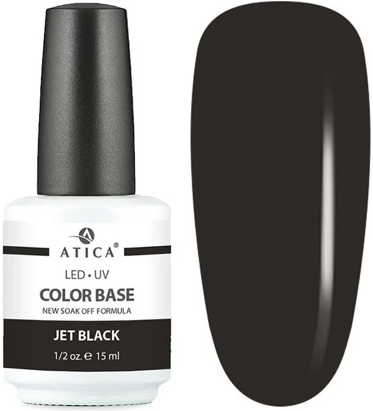 База камуфлююча Color Base Gel Jet Black Atica, 15 мл