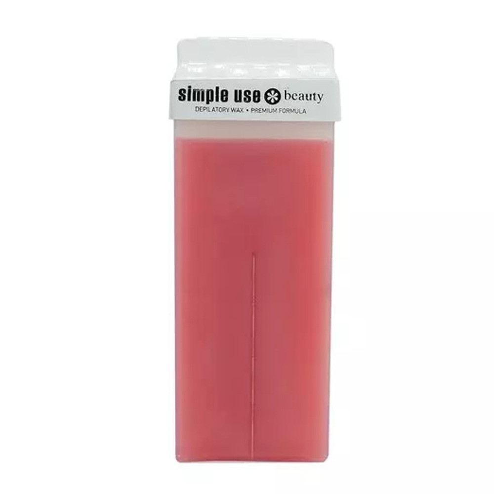 Віск для депіляції в картриджі Strawberry Simple Use середня густина, 100 мл 