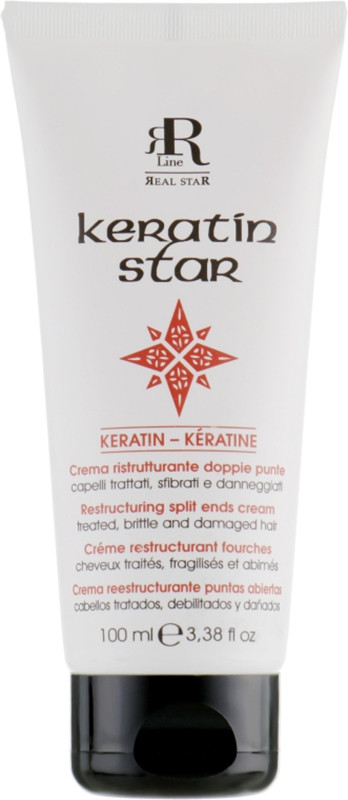 Крем для реконструкции поврежденных кончиков волос Keratin star Rline, 100 мл