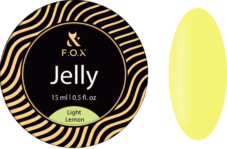 Строительный гель-желе Jelly Cover Light Lemon F.O.X, 15 мл