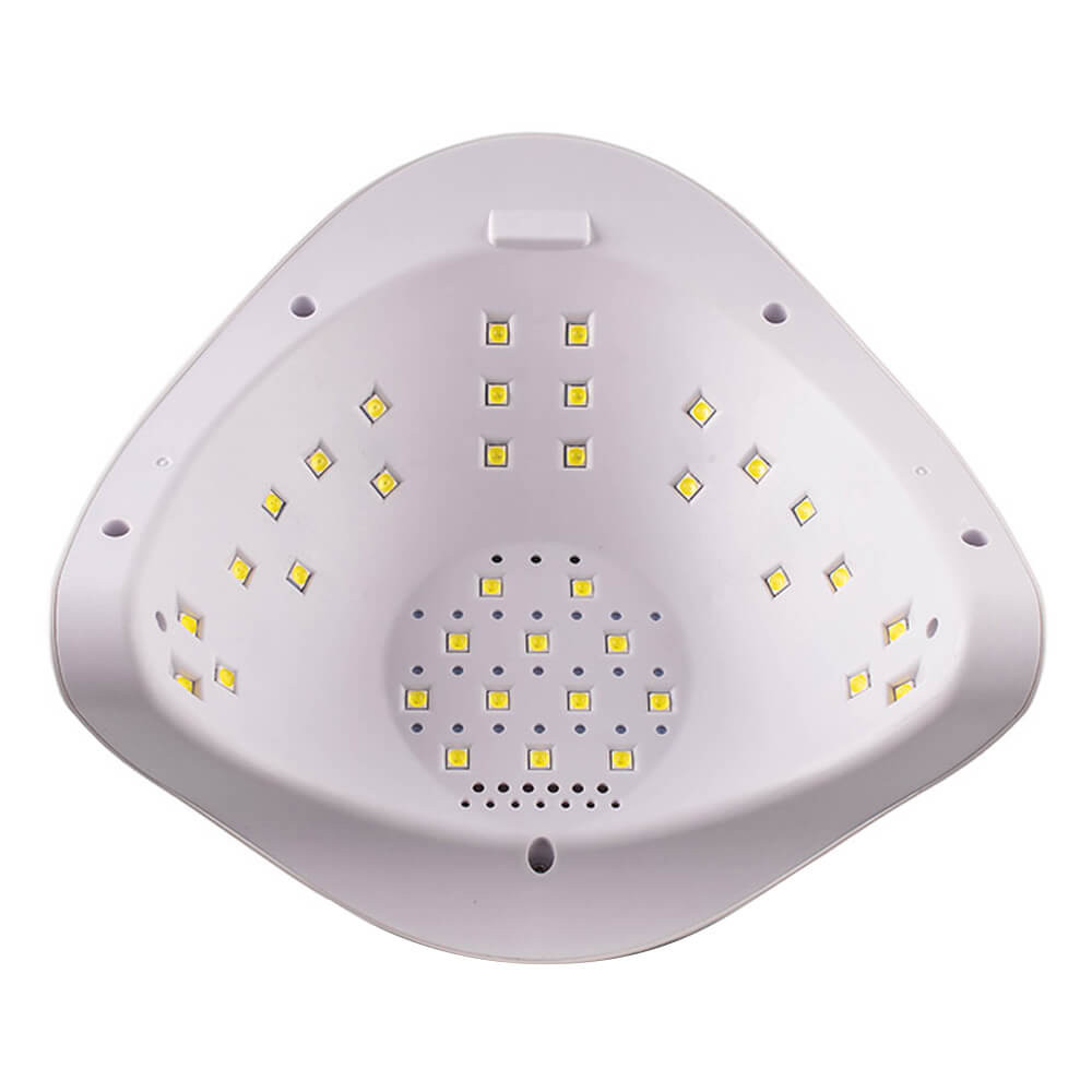 LED/UV Лампа STAR 2 гібридна (з дисплеєм) біло-золота 72 Вт з ручкою  Фото 3 