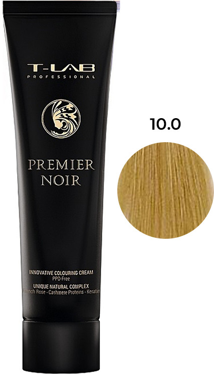 Крем-фарба для волосся 10.0 натуральний ультра світлий блонд PREMIER NOIR T-LAB Professional, 100 мл