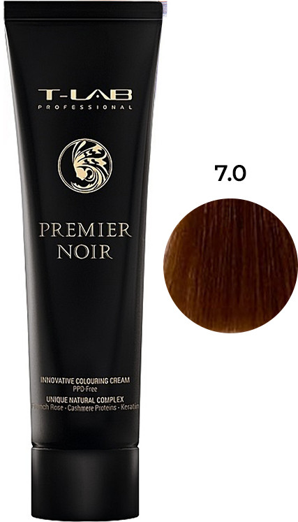 Крем краска для волос 7.0 натуральный блонд PREMIER NOIR T-LAB Professional, 100 мл