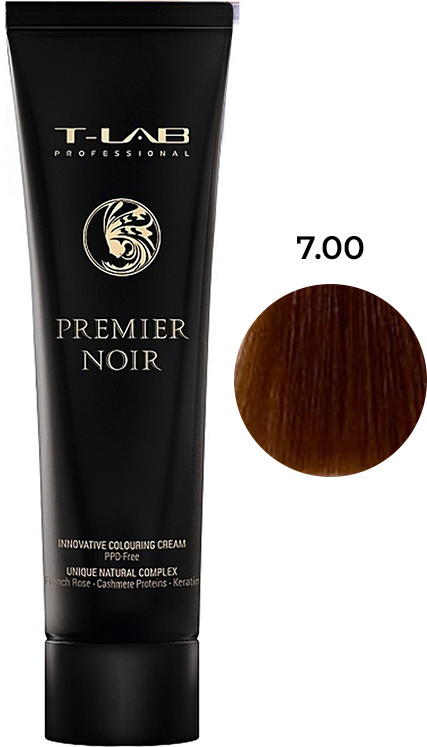 Крем-фарба для волосся 7.00 глибокий натуральний блонд PREMIER NOIR T-LAB Professional, 100 мл