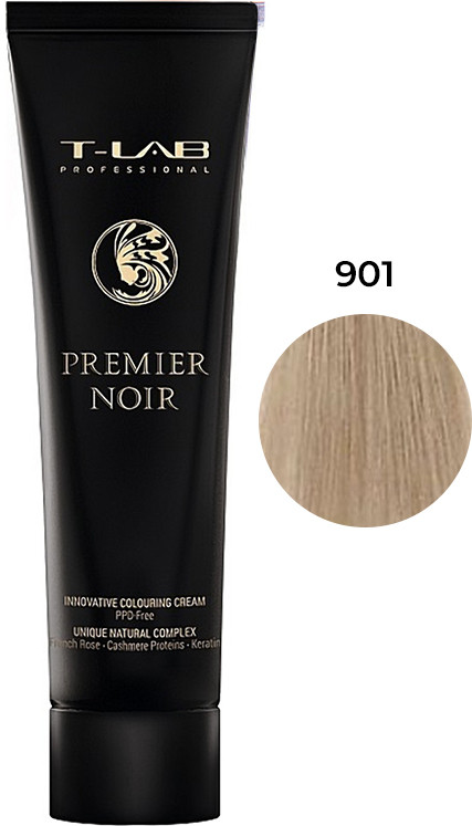 Крем-фарба для волосся 901 супер блонд попелястий PREMIER NOIR T-LAB Professional, 100 мл