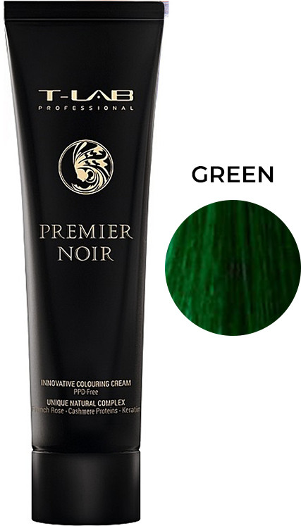 Крем-фарба для волосся зелений PREMIER NOIR T-LAB Professional, 100 мл