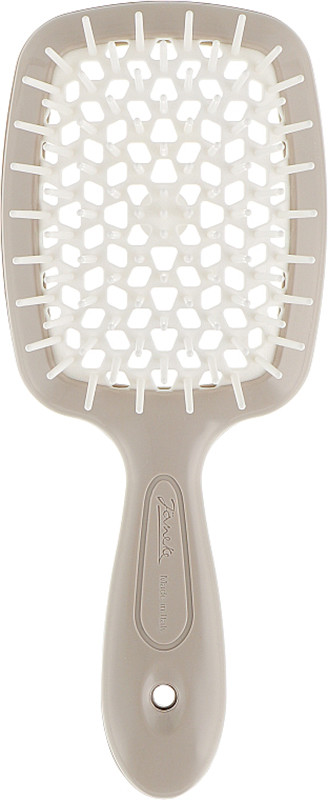 Щетка для волос Superbrush Small Janeke, серая с белым