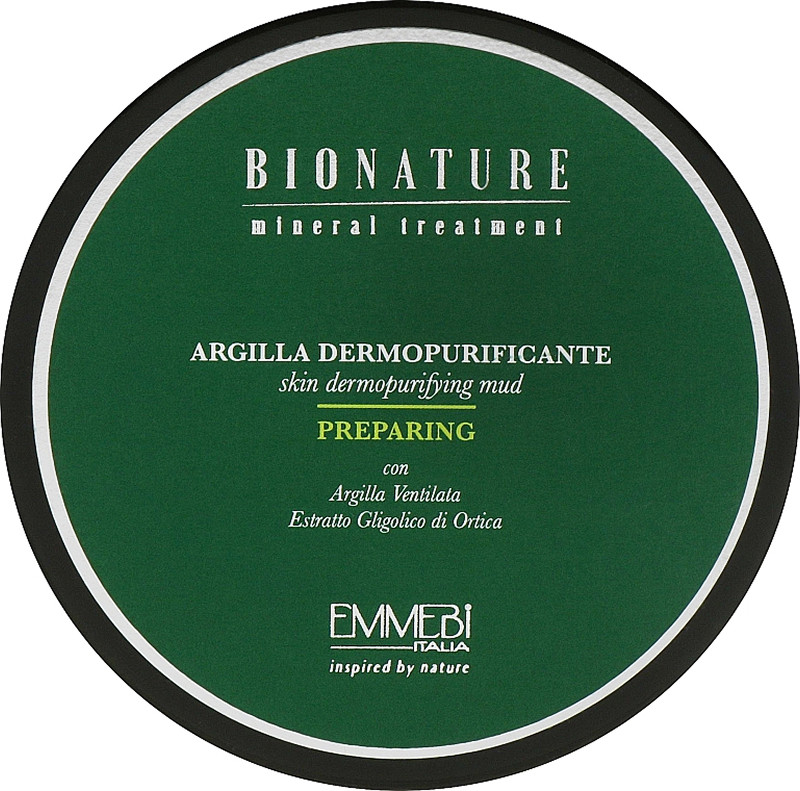 Глина очищающая для кожи головы BioNature Argilla Dermopurificante Emmebi, 300 мл