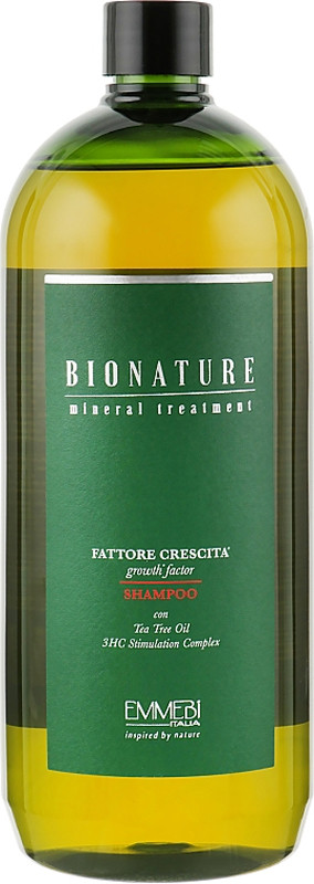 Шампунь для роста волос BioNature Mineral Treatment Growth Factor Shampoo Emmebi, 1000 мл