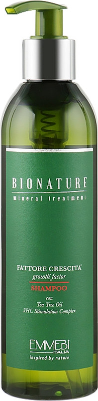 Шампунь для роста волос BioNature Mineral Treatment Growth Factor Shampoo Emmebi, 250 мл