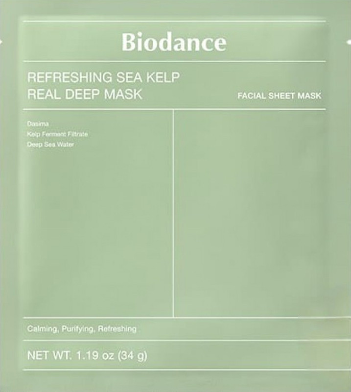Маска гідрогелева нічна з морськими водоростями Biodance Refreshing Sea Kelp Real Deep Mask, 1 шт