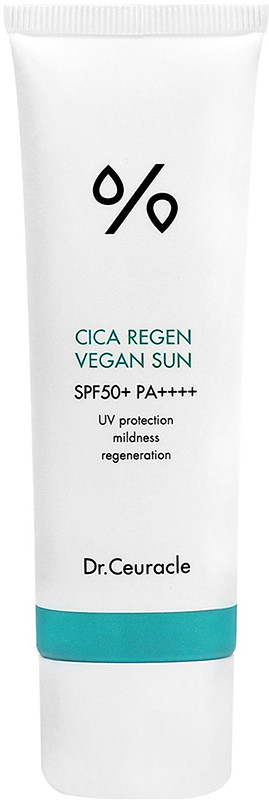 Сонцезахисний веганський крем з центелою азіатською Dr.Ceuracle Cica Regen Vegan Sun SPF50+, 50 мл