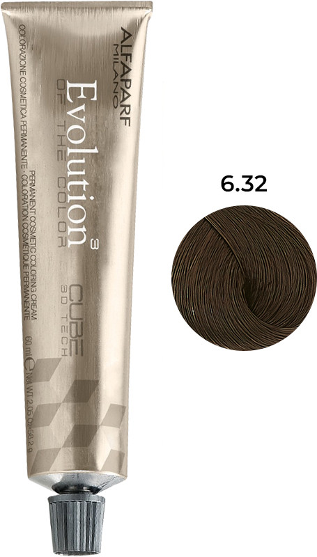 Стойкая краска для волос Evolution of the Color тон 6.32 Alfaparf, 60 мл